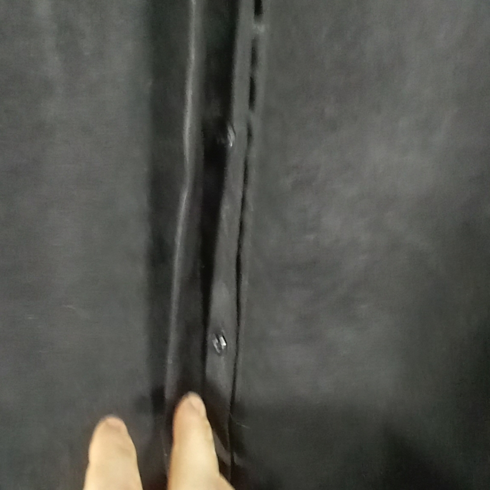 Express Black Tunic Length Button Down Shirt Size… - image 3